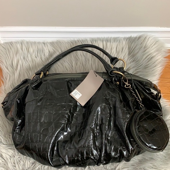 NWT Top Handle and Shoulder Strap Patent Purse with Matching Coin Purse - Picture 1 of 6